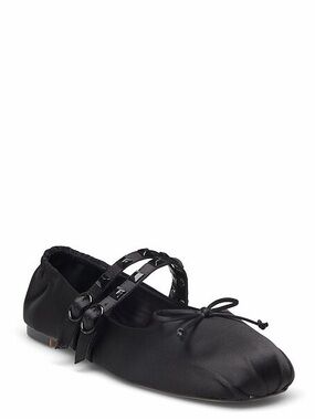 MANGO SATIN STRAPPY BALLET FLATS MARY JANE 41/ US 9-10